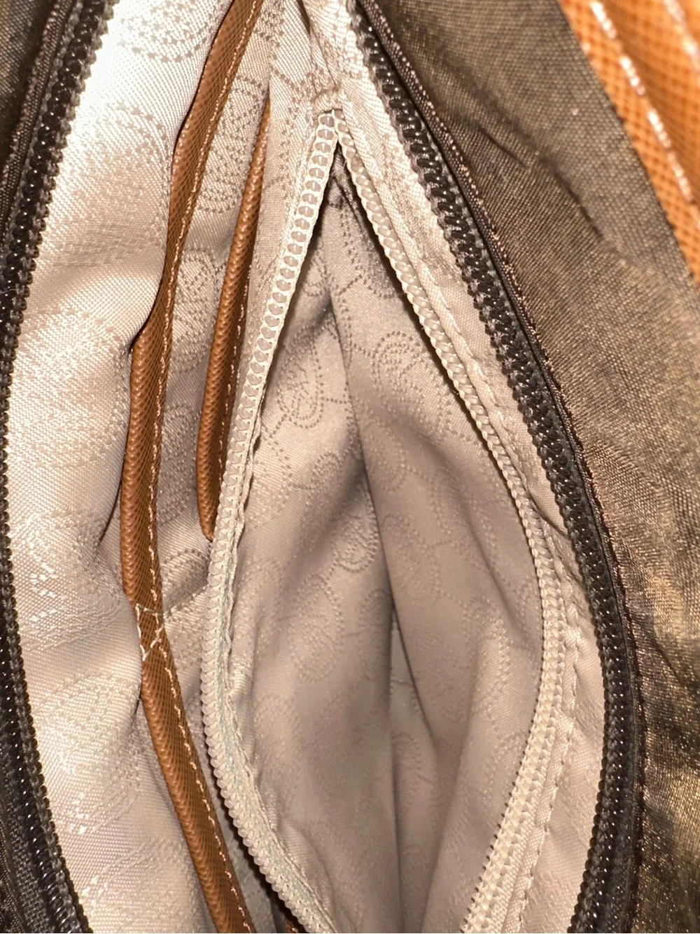 Michael Kors Brown and Tan Crossbody Bag